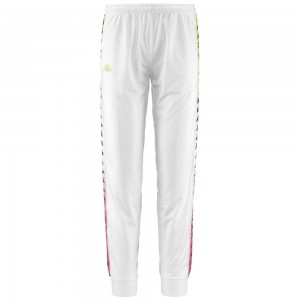 Women Kappa 222 Banda Wrastoria Degrade Pants White | UI9786203