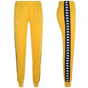 Women Kappa 222 Banda Wrastoria Slim Pants Yellow | TU0543698