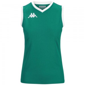 Women Kappa 4 Volley Giella Jersey Green | SK6073549