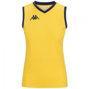 Women Kappa 4 Volley Giella Jersey Yellow | JU5847963