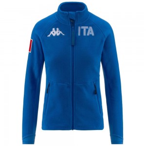 Women Kappa 6 Cento 688n Ita Jacket Blue | TR5273086