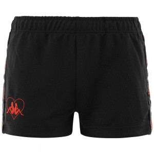 Women Kappa Authentic Livia Shorts Black | RU1504397