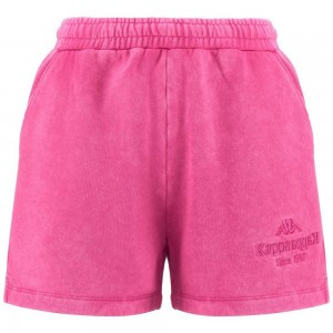 Women Kappa Authentic Premium Lass Shorts Pink | OU8479125