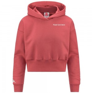 Women Kappa Authentic Vicky Hoodie Pink | WK6792014