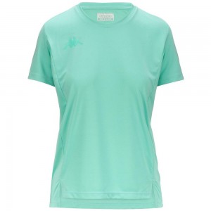 Women Kappa Eria T-Shirt Green | WT5317086