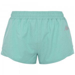 Women Kappa Kombat Elce Shorts Green | CA1546203