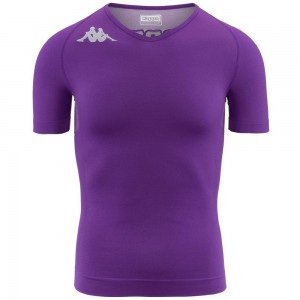 Women Kappa Kombat Skin Bortv T-Shirt Purple | ZN4961853