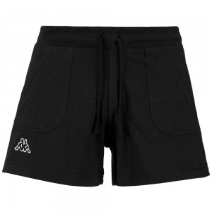 Women Kappa Logo Caber Shorts Black | IZ7214395