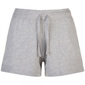 Women Kappa Logo Caber Shorts Grey | SW0293475