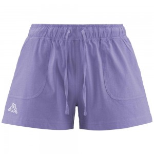 Women Kappa Logo Caber Shorts Purple | YF6435801