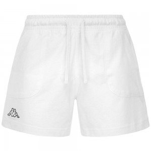 Women Kappa Logo Caber Shorts White | MW1982063