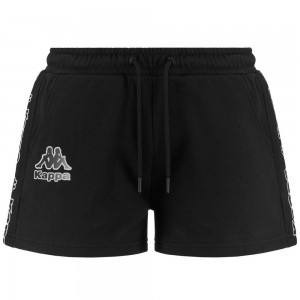 Women Kappa Logo Faltra Shorts Black | IT1679425