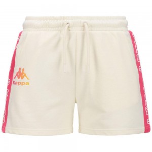 Women Kappa Logo Faltra Shorts White | JN1623587