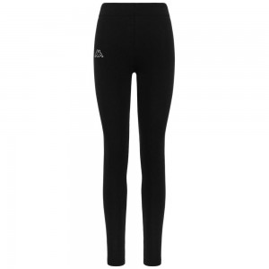 Women Kappa Logo Fassili Pants Black | GX8075269