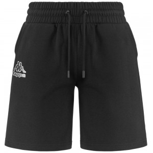 Women Kappa Logo Fayuta Shorts Black | QI3054781