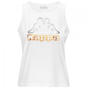 Women Kappa Logo Fria Tank Top White | YQ4359810