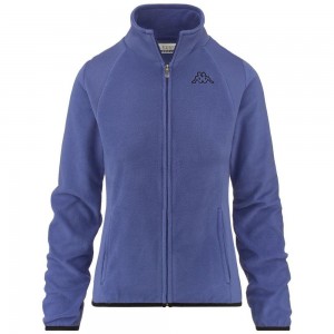 Women Kappa Logo Vavaux Slim Jacket Blue | QF8634021