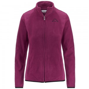 Women Kappa Logo Vavaux Slim Jacket Purple | NX1048579