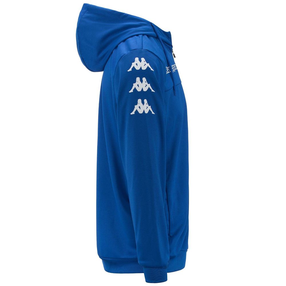 Kids' Kappa 4 Soccer Bivarov Hoodie Blue | DT7632049