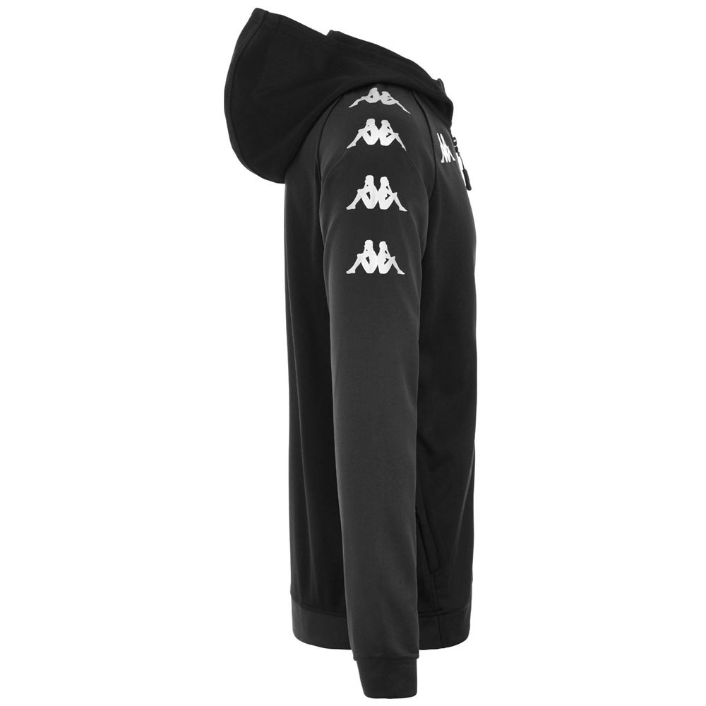 Kids' Kappa 4 Soccer Tortona Hoodie Black | JX0813274