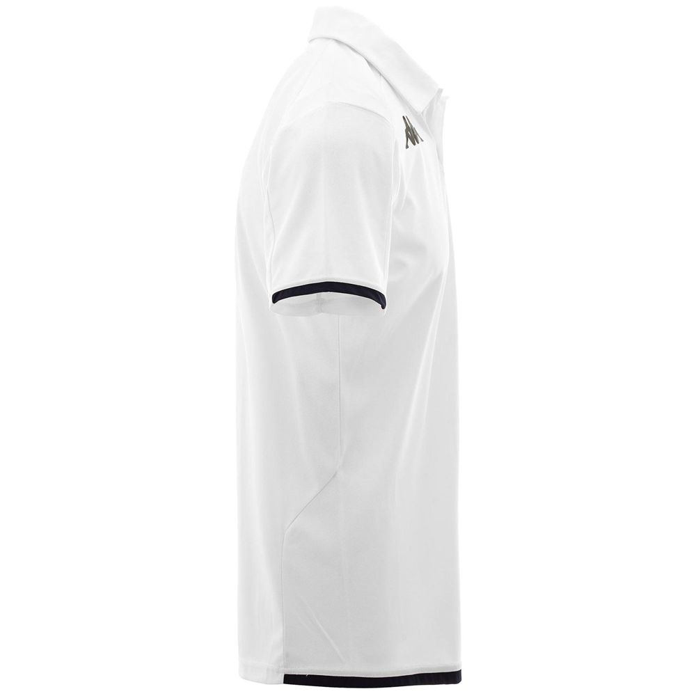 Kids' Kappa Kombat Abiacy Polo Shirt White | NJ4021638