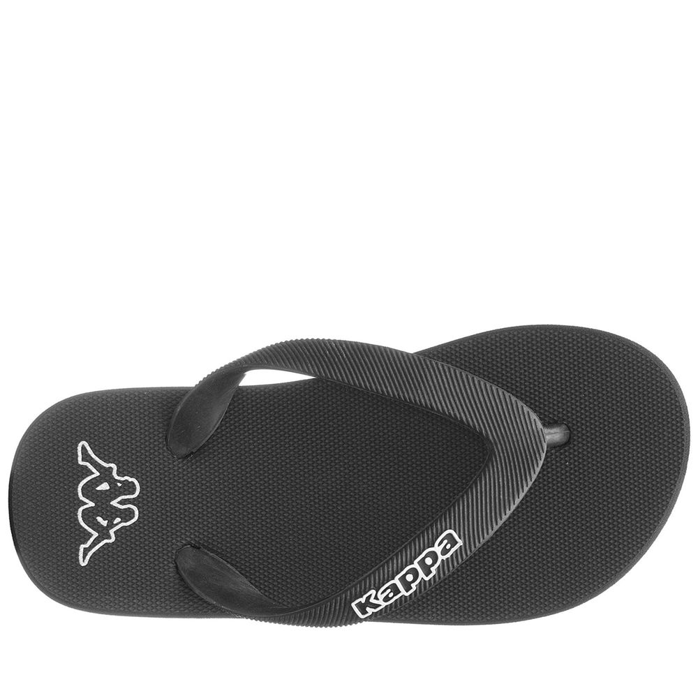 Kids' Kappa Logo Moker Kid Flip Flops Black | DA5820379