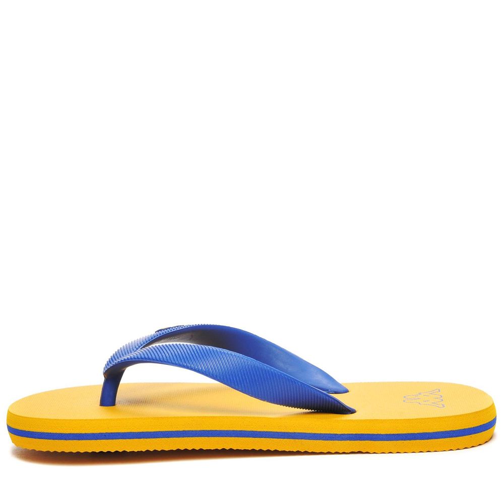 Kids' Kappa Logo Moker Kid Flip Flops Yellow | CV2638571