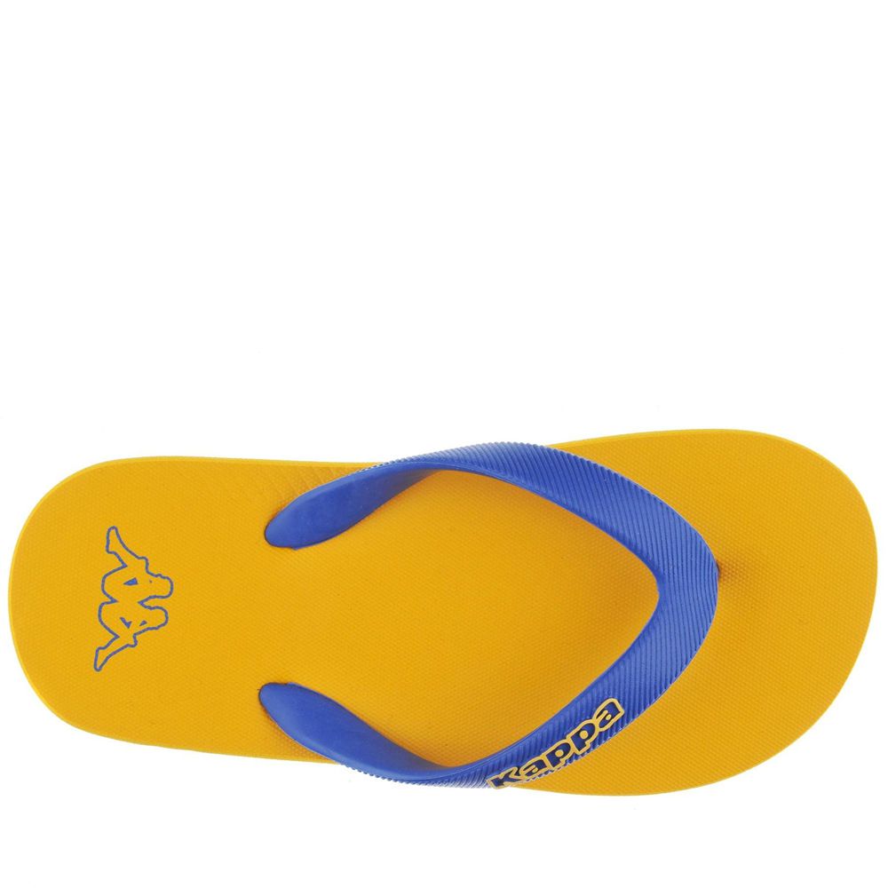 Kids' Kappa Logo Moker Kid Flip Flops Yellow | CV2638571