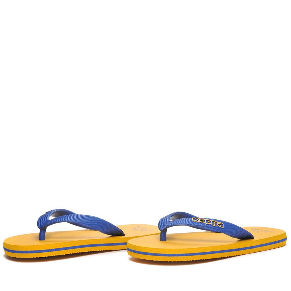 Kids\' Kappa Logo Moker Kid Flip Flops Yellow | CV2638571