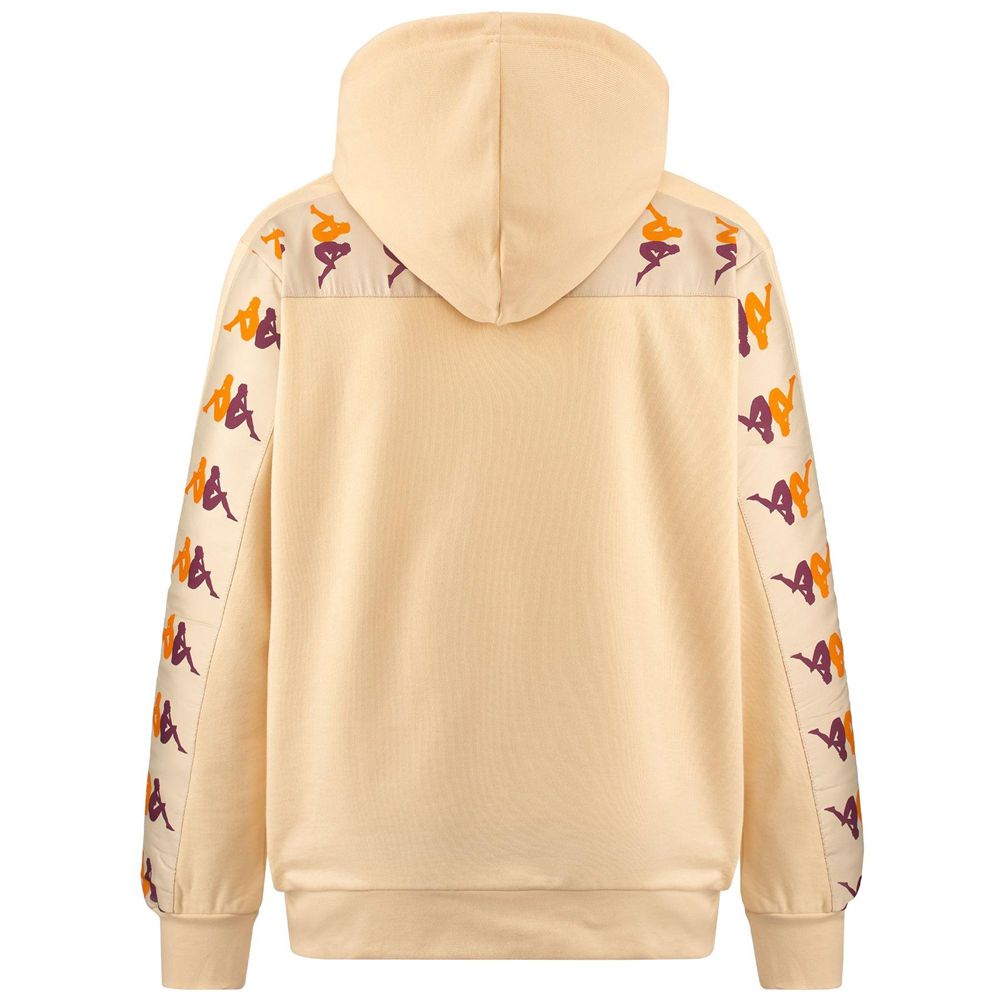 Men Kappa 222 Banda 10 Lirt Hoodie Beige | ZY1478052