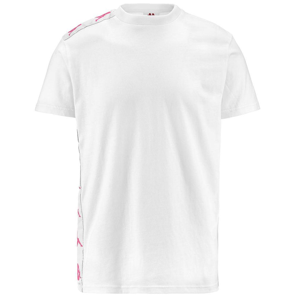 Men Kappa 222 Banda 10 Lovely T-Shirt White | CT1574289