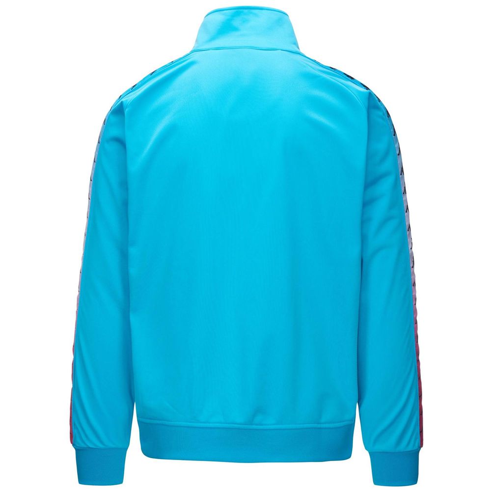 Men Kappa 222 Banda Anniston Degrade Jacket Turquoise | XM5632814