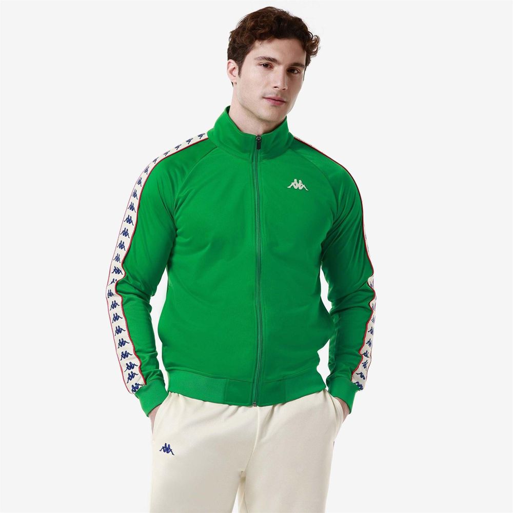 Men Kappa 222 Banda Anniston Slim Jacket Green | MJ2306541