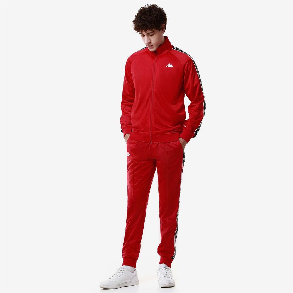 Men Kappa 222 Banda Anniston Slim Jacket Red | HF3651740