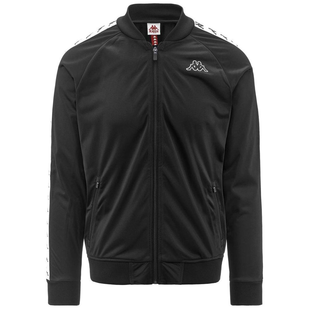 Men Kappa 222 Banda Bomber Slim Jacket Black | YN3952168