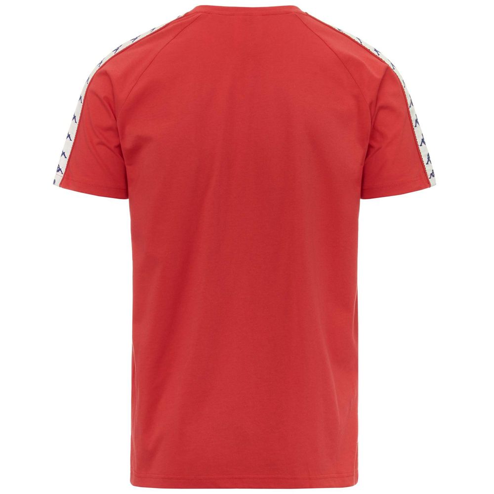 Men Kappa 222 Banda Coen Slim T-Shirt Red | TP8256907