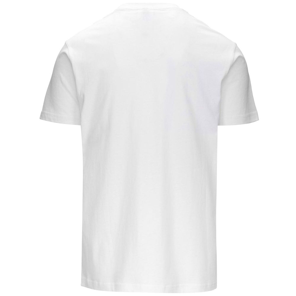 Men Kappa 222 Banda Glenn Graphik T-Shirt White | OW5321698