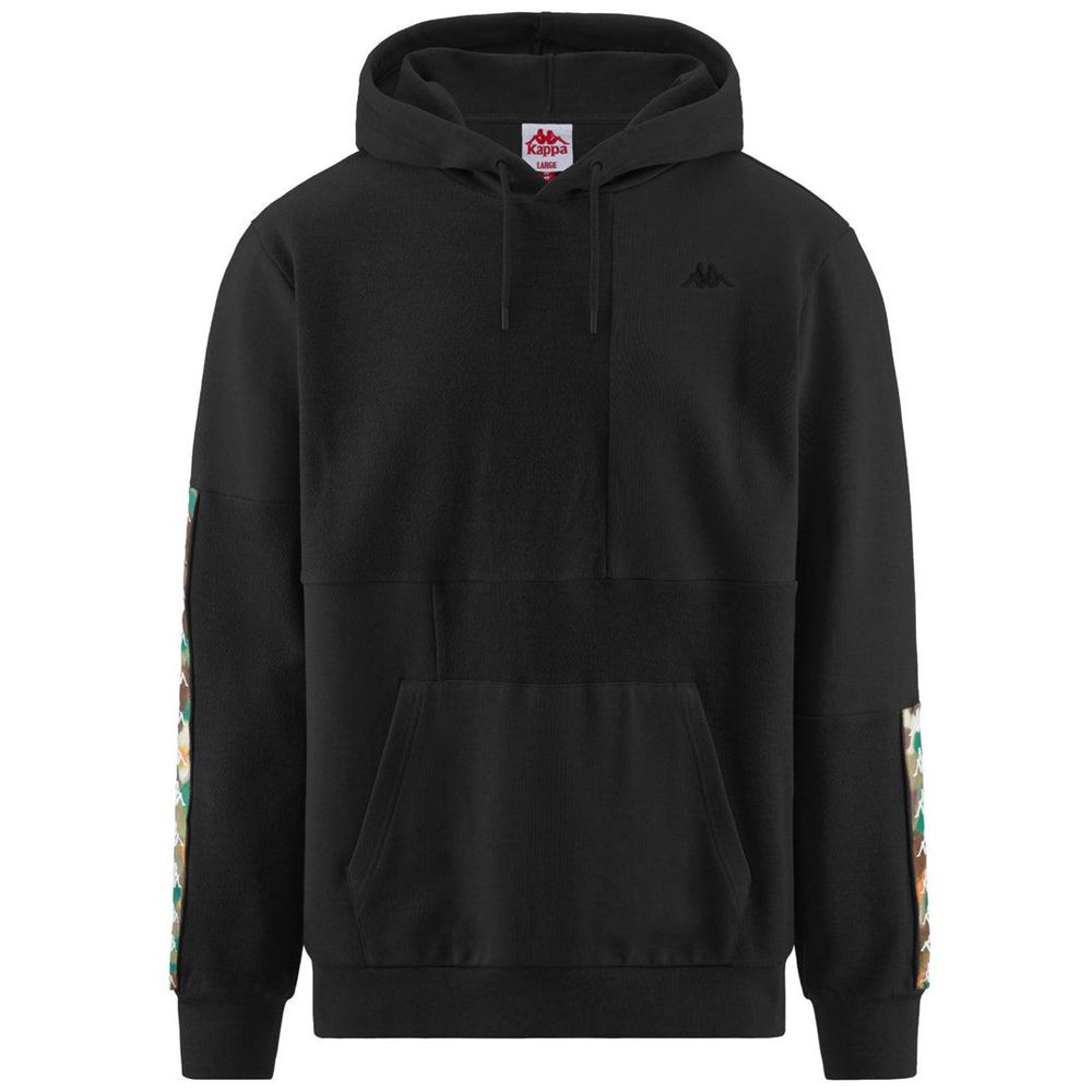 Men Kappa 222 Banda Gwill Graphik Banda Tape Hoodie Black | UO4986521