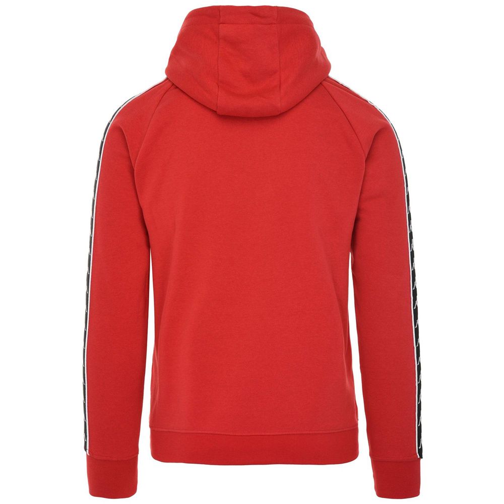 Men Kappa 222 Banda Hurtado Hoodie Red | XS2974065