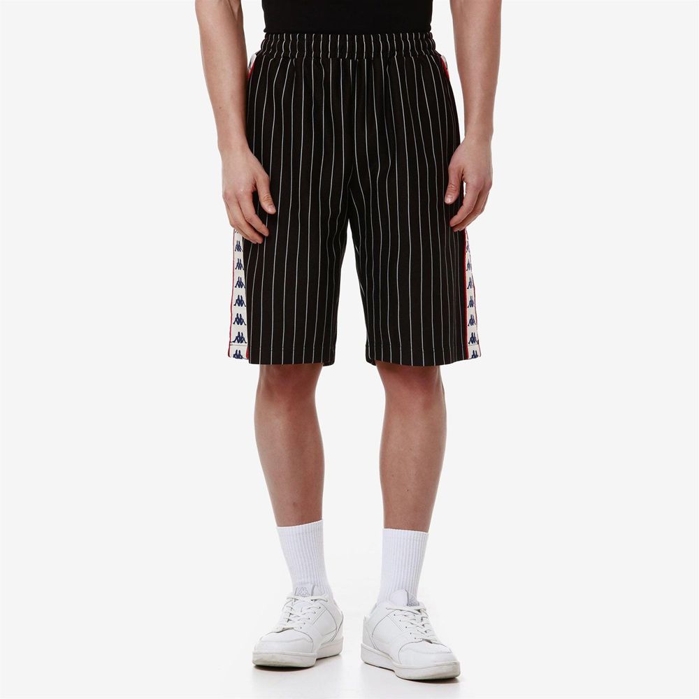 Men Kappa 222 Banda Lullo Shorts Black | PE5981472