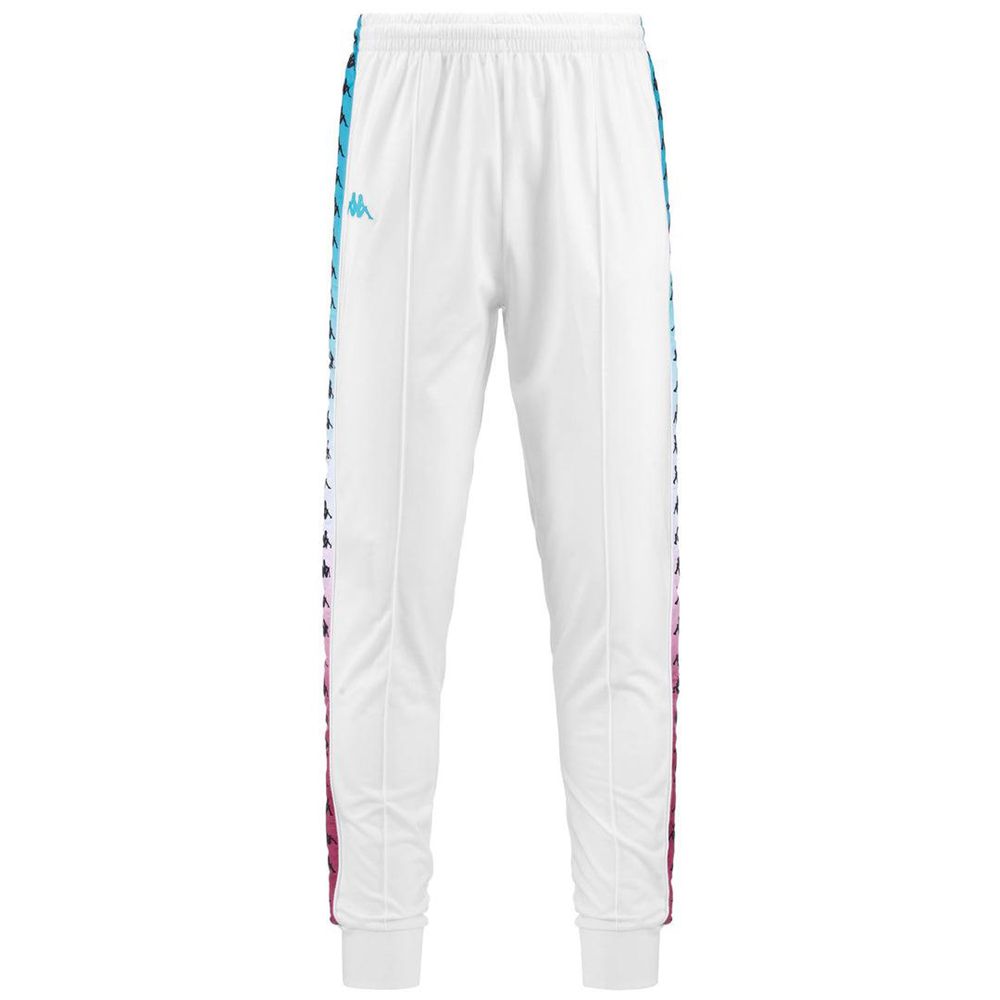 Men Kappa 222 Banda Rastoria Degrade Pants White | AC8043269