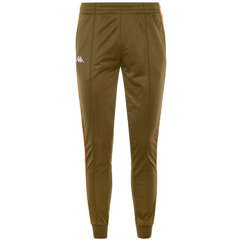 Men Kappa 222 Banda Rastoria Slim Pants Brown | HI4179306