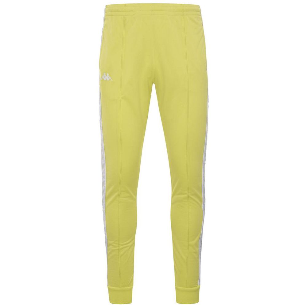 Men Kappa 222 Banda Rastoria Slim Pants Yellow | TN5408291