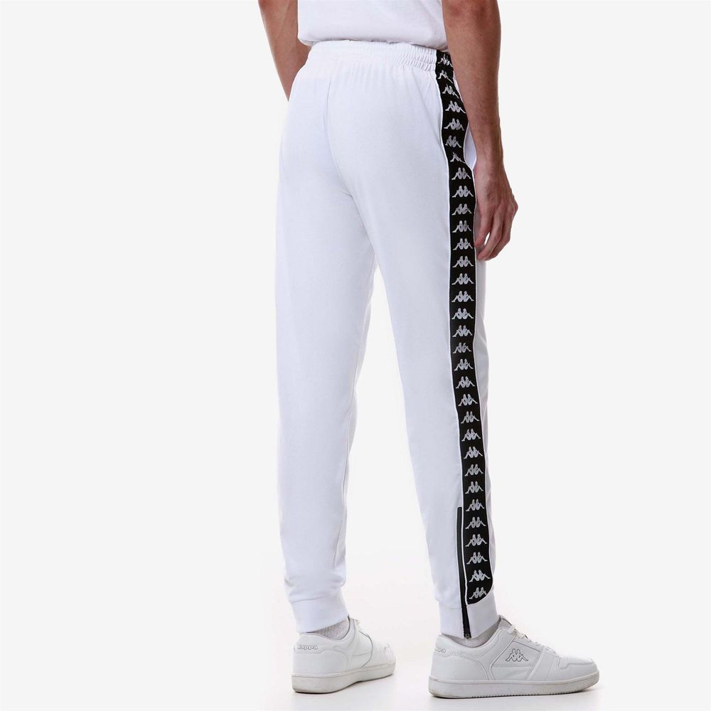 Men Kappa 222 Banda Rastoria Slim Pants White | TF6925371