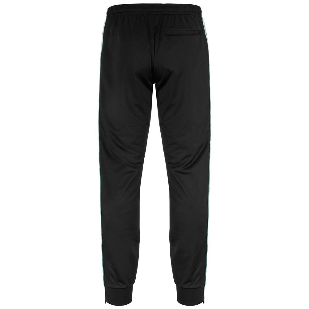 Men Kappa 222 Banda Rastoriai Slim Pants Black | QE3765098