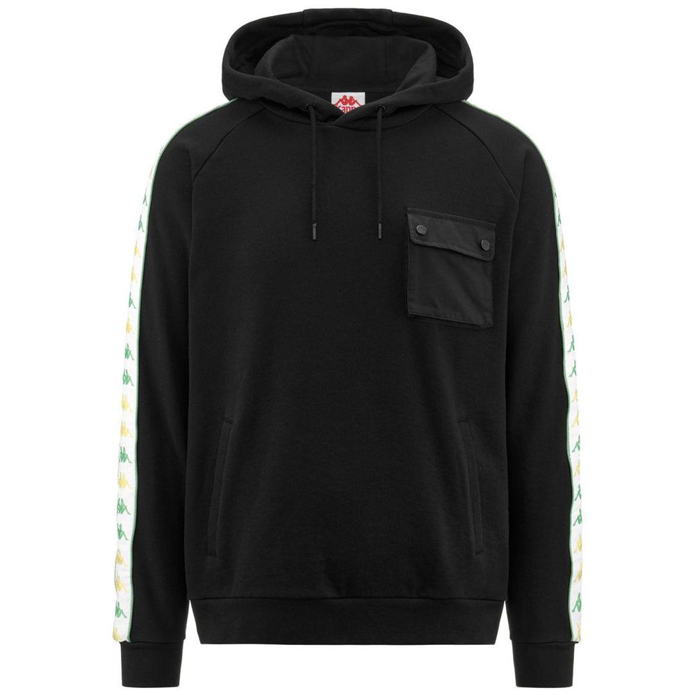 Men Kappa 222 Banda Sirio Hoodie Black | JO2140569