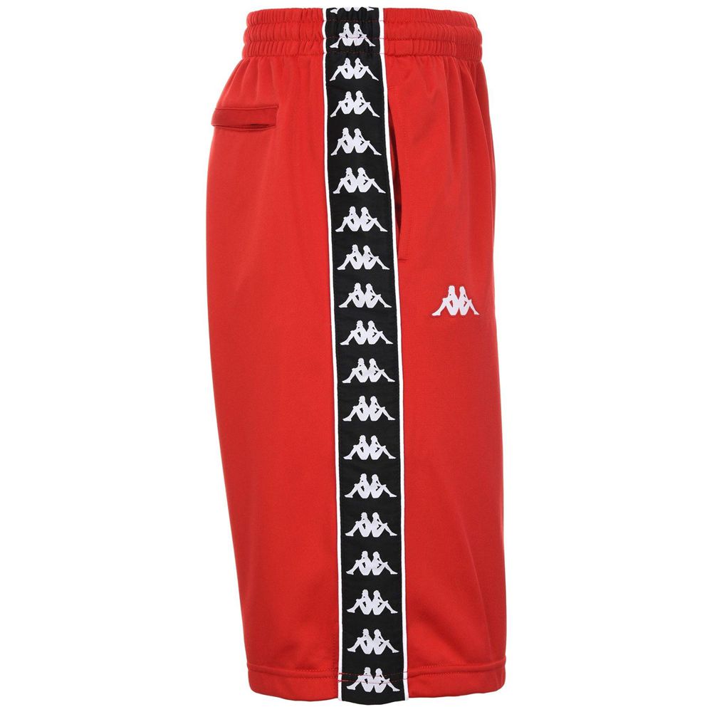 Men Kappa 222 Banda Treadwellz Shorts Red | JV1635274