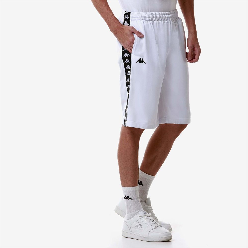 Men Kappa 222 Banda Treadwellz Shorts White | XT1695843