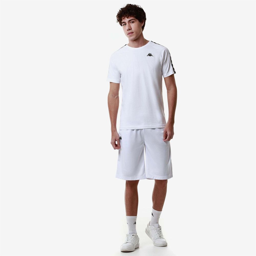 Men Kappa 222 Banda Treadwellz Shorts White | XT1695843