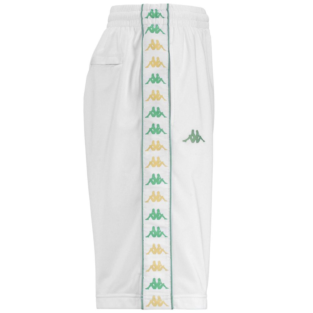 Men Kappa 222 Banda Treadwellzi Shorts White | ZX0623954